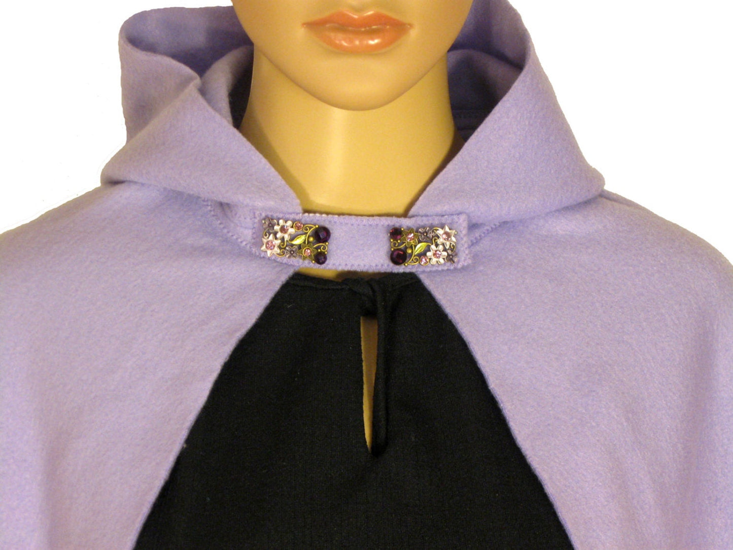 Cosplay PURPLE Fleece Adult Child Cape, Hooded Cloak, LOTR Princess LARP, Medieval Hooded Costume, Dress Up, Halloween Costume