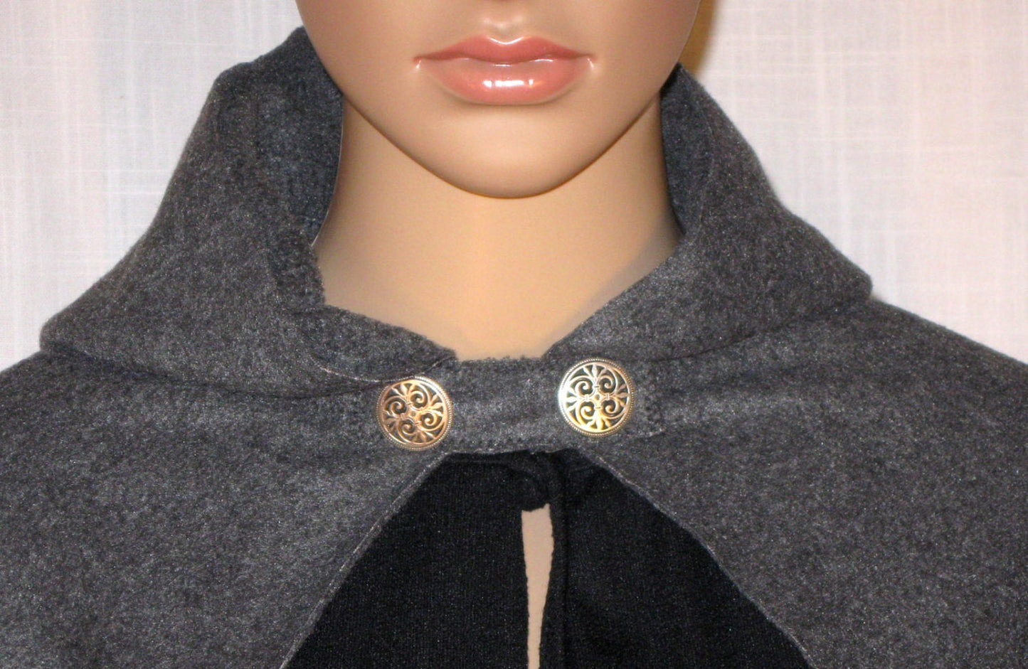 GRAY Hooded Cape Cloak, Hobbit Cloak, Archer Wizard Elven Cloak, Halloween Costume, Cosplay, Adult/Child/Toddler, LOTR LARP, Role Playing