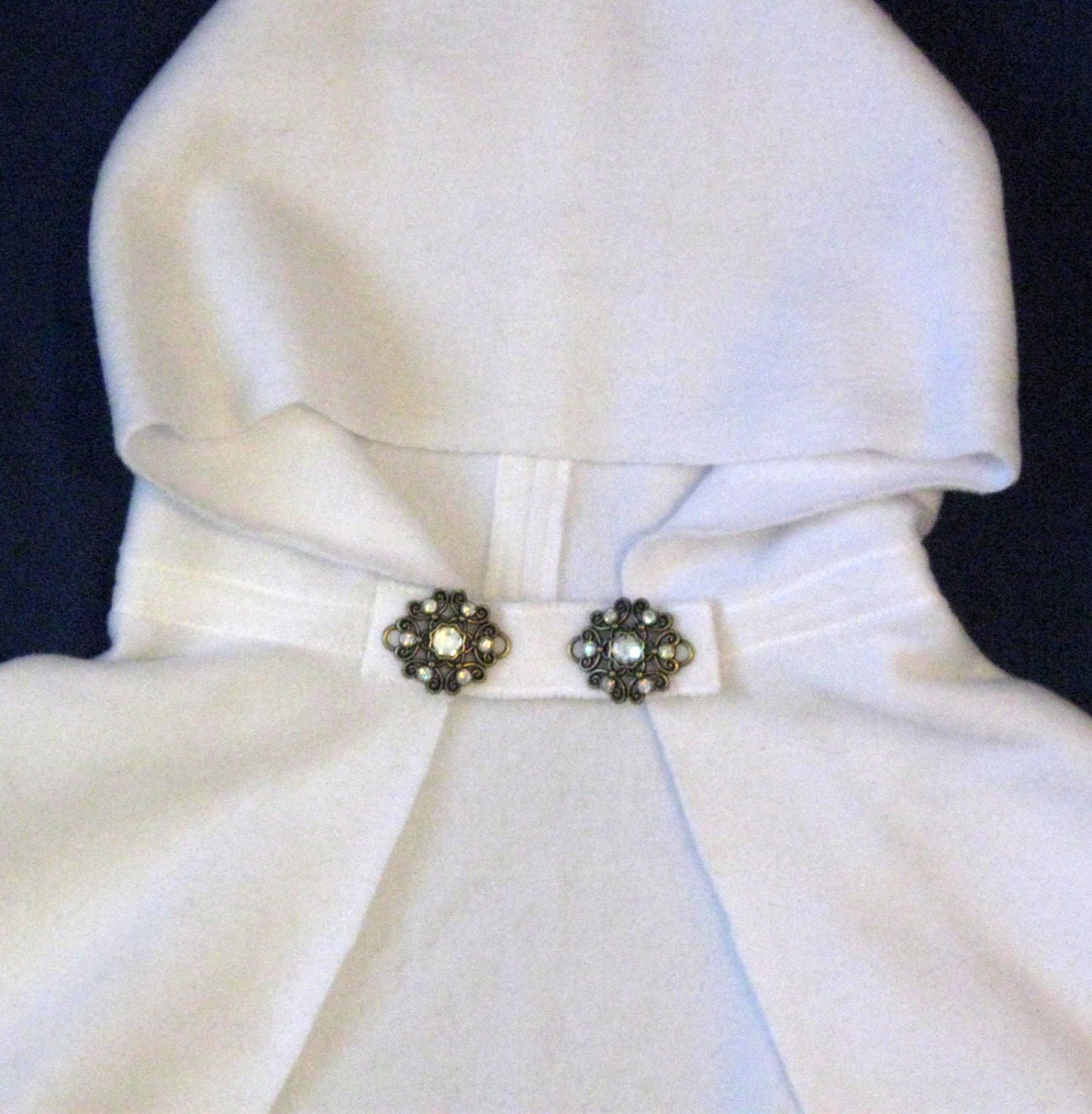 WHITE Handmade Fleece Hooded Cape Cloak, LOTR, Princess, LARP, Medieval Cape, Flower Girl, Communion Costume, Adult/Child/Toddler