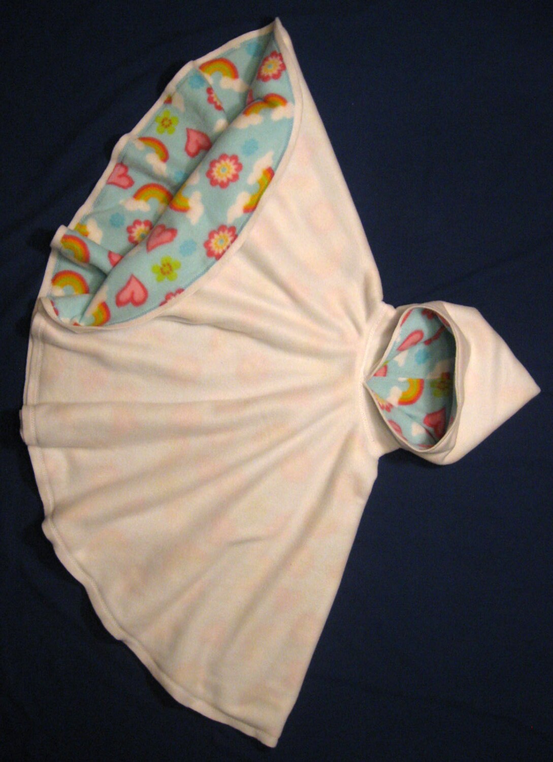 Baby Child CAR SEAT PONCHO Reversible Hooded Cape Cloak Blanket Carseat Handmade