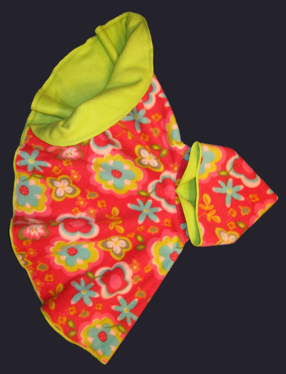 Ready to ship, FLEECE Car Seat Poncho, Reversible Hooded Kids Travel Poncho, Handmade Carseat Poncho Cape