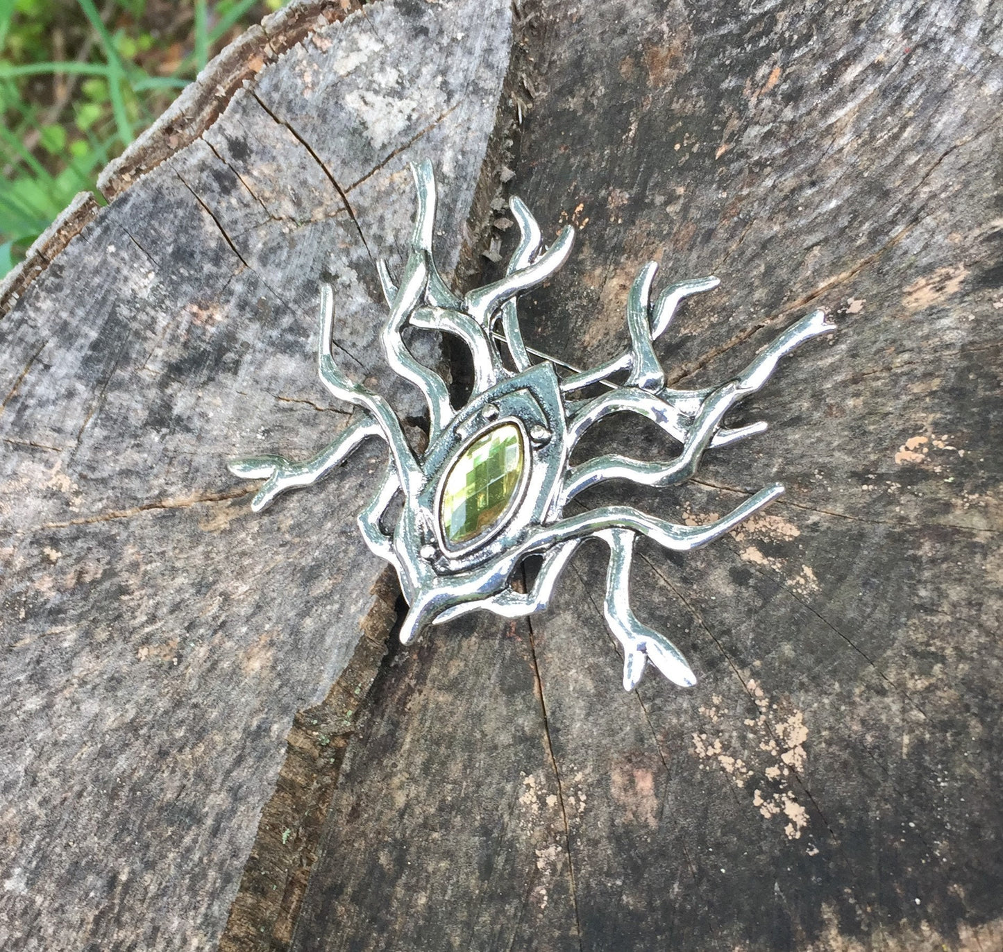 LOTR Woodland Elven King Thranduil Spider Antler Branch Silver Brooch Pin