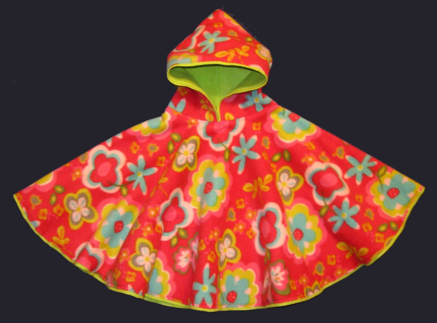 Ready to ship, FLEECE Car Seat Poncho, Reversible Hooded Kids Travel Poncho, Handmade Carseat Poncho Cape