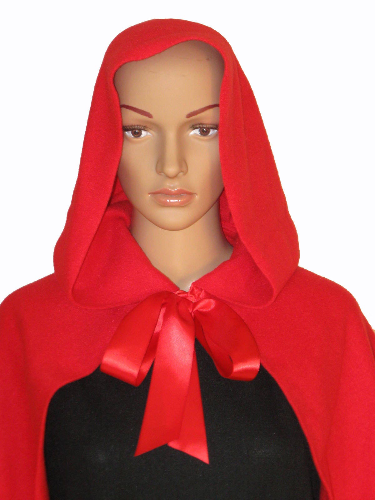 Fleece Red Riding Hood Cape/Cloak, Little Red Riding Hood, Kids/Adult Halloween Costume, RPG, Cosplay