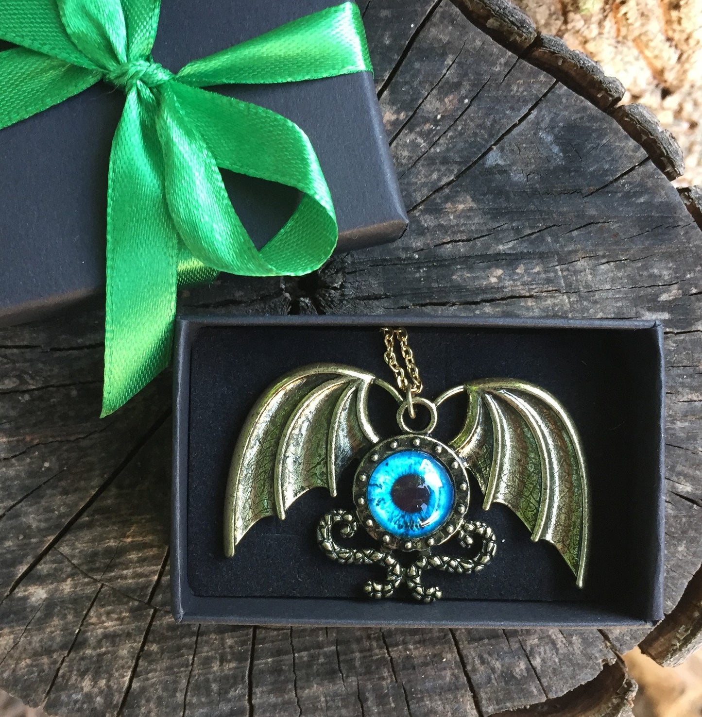 Flying Eyeball Gothic Necklace Pendant