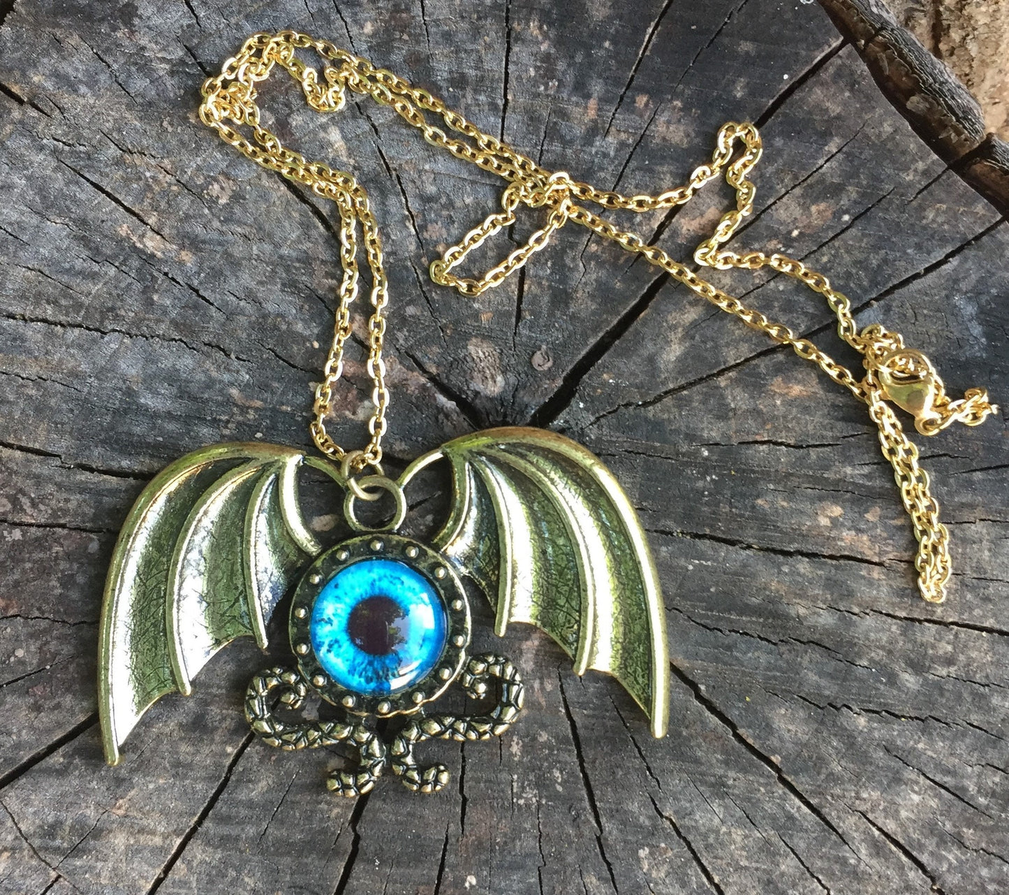 Flying Eyeball Gothic Necklace Pendant