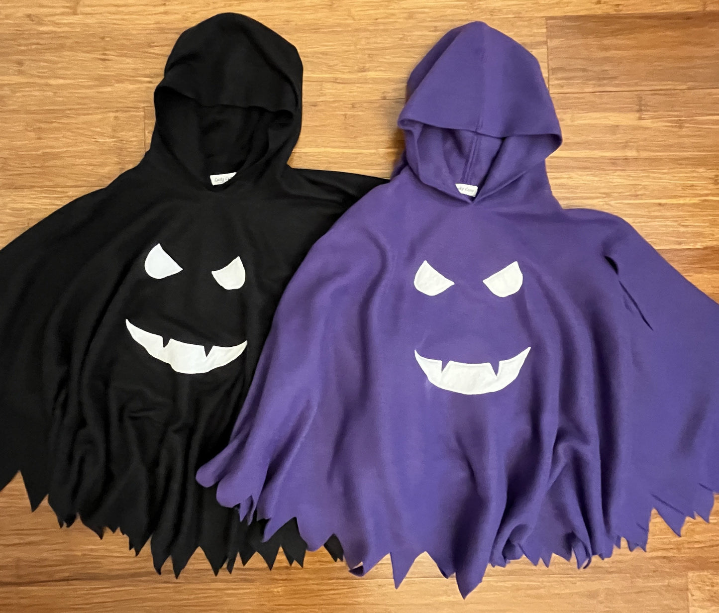 Ghost Hooded Cape Cloak Poncho, Child Toddler Adult Halloween Costume